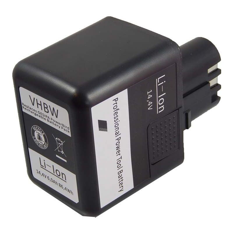 Vhbw - Batterie compatible avec Gesipa Powerbird outil électrique, outil de pose pour rivets aveugles (6000 mAh, Li-ion, 14,4 v)