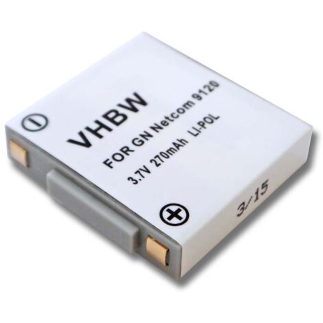 vhbw batterie compatible avec GN Netcom Jabra GN9125 Mini casque écouteurs casque micro sans fil (270mAh, 3,7V, Li-polymère)