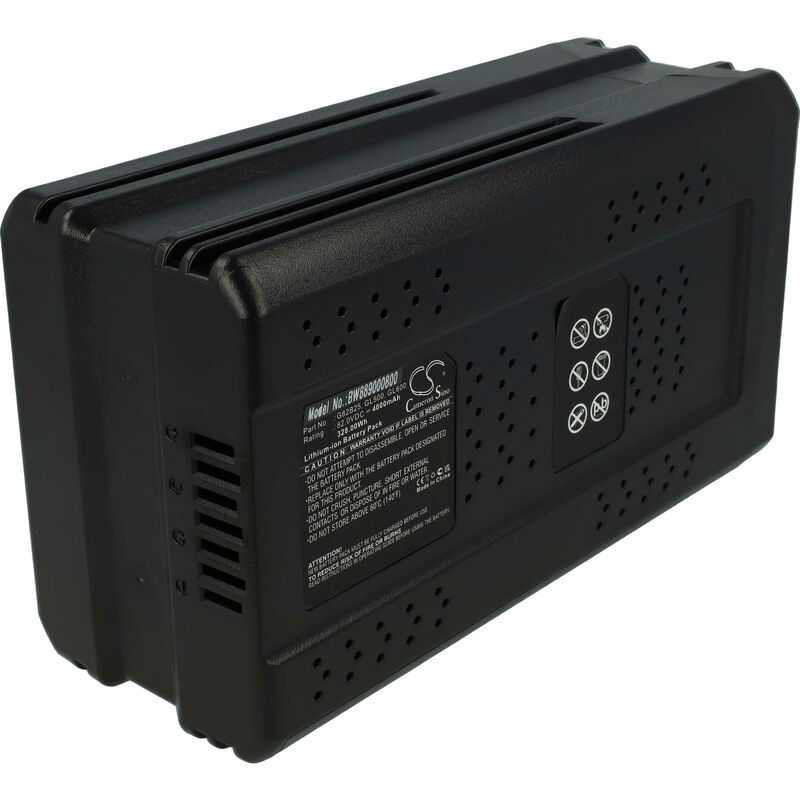 Batterie compatible avec Greenworks 82T16, 82V GB500, G82LM51SP, GC82BC, GC82CS, GC82LM46 tondeuse outil de jardinage 4000mAh, 82V, Li-ion - Vhbw