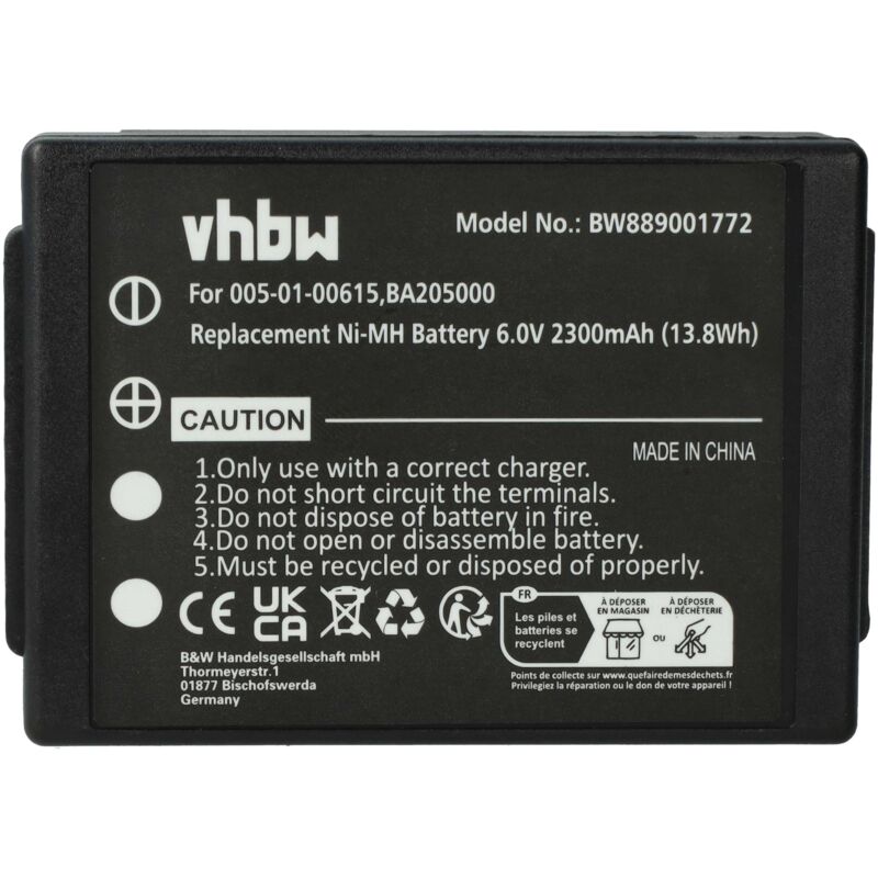 Batterie compatible avec hbc Linus 6, 4 opérateur télécommande industrielle (2300mAh, 6V, NiMH) - Vhbw