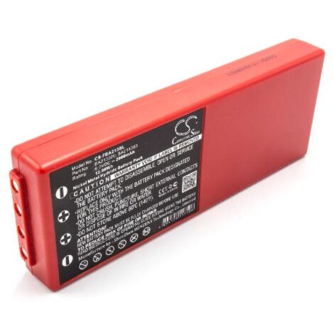 vhbw Batterie compatible avec HBC Radiomatic BA210040, BA211060, BA213020 opérateur télécommande industrielle (2000mAh, 6V, NiMH) - rouge