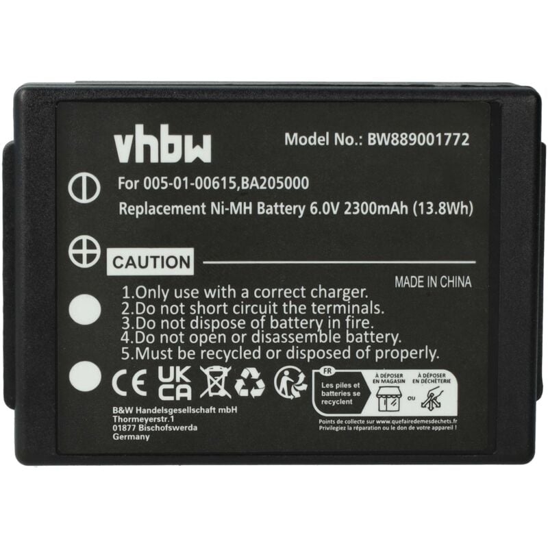 Batterie compatible avec hbc Spectrum a, 1, b, 2 opérateur télécommande industrielle (2300mAh, 6V, NiMH) - Vhbw