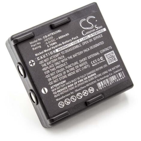 vhbw Batterie compatible avec Hetronic FBH900, FBH300, Ergo, Nova Ergo, Nova opérateur télécommande industrielle (600mAh, 9,6V, NiMH)