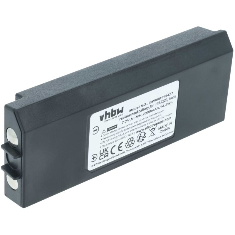 Vhbw - Batterie compatible avec Hiab Olsberg DOH116A, Olsberg opérateur télécommande industrielle (2000mAh, 7,2V, NiMH)