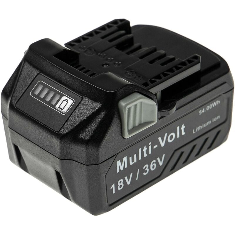 Vhbw - Batterie compatible avec HiKOKI RB36DA, RP3608DB, UB18DGL, UB18DJL outil électrique (3000 / 1500 mAh, Li-ion, 18 / 36 v)