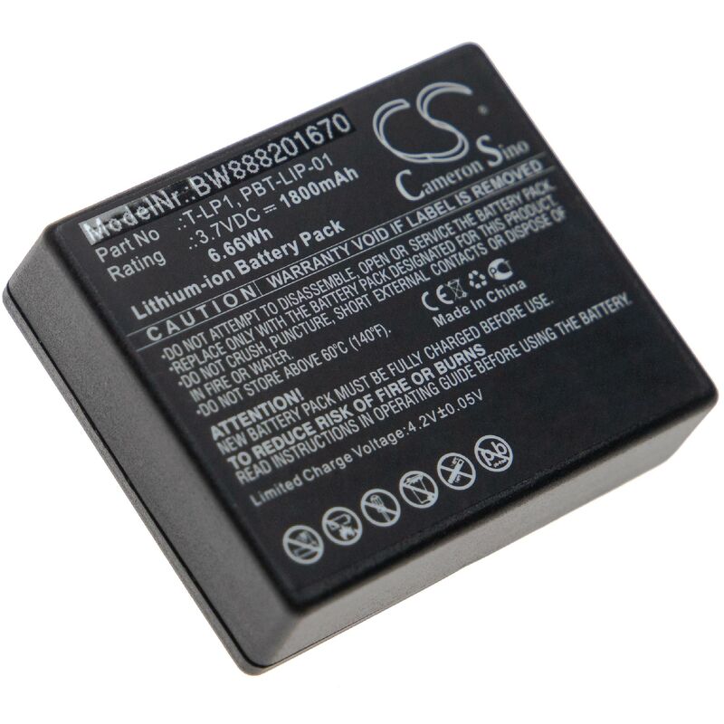 Vhbw - Batterie compatible avec hme / Pliant Tempest Wireless Beltpacks, TMP-R224, 2.4GHz Beltstation radio talkie-walkie (1800mAh, 3,7V, Li-ion)