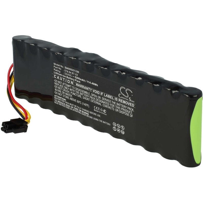 Vhbw - Batterie compatible avec Husqvarna Automower 265 acx, 265 acx 2012, 265 acx 2013 robot tondeuse (5200mAh, 22,2V, Li-ion)