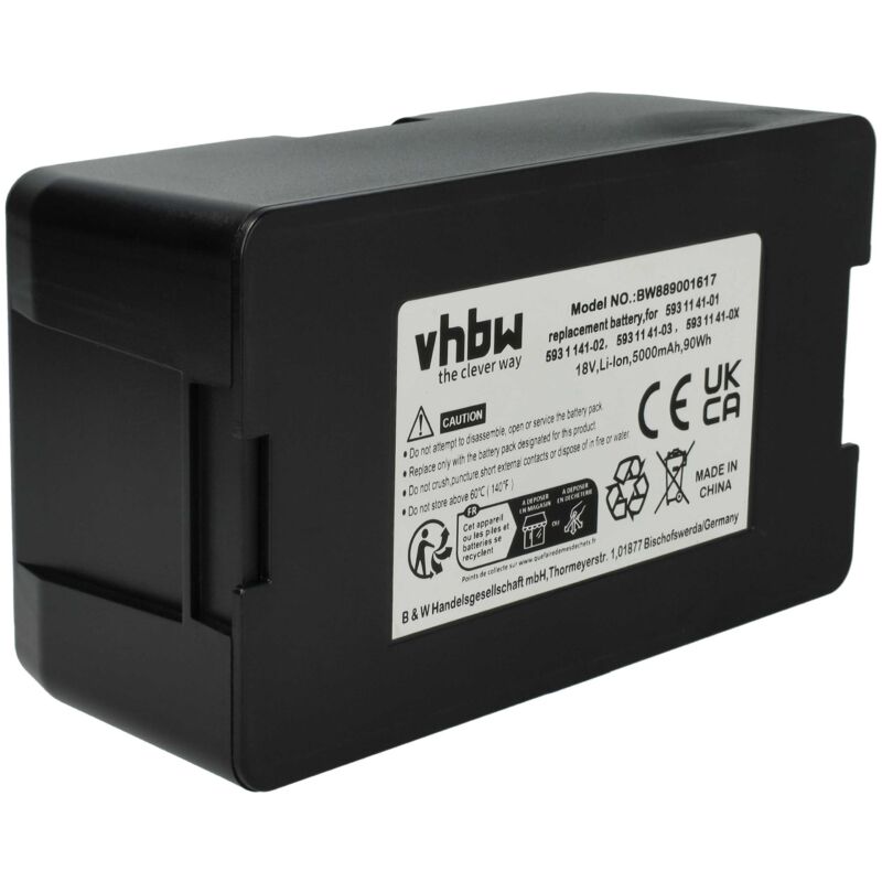 Vhbw - Batterie compatible avec Husqvarna Automower 440 (à partir de 2019/2020), 430X nera, 430X (à partir de 2019/2020) tondeuse (5000mAh, 18V,