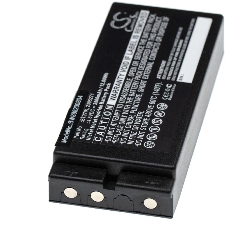 Vhbw - Batterie compatible avec Danfoss TM70/3, TM70/8, T70 console box opérateur télécommande industrielle (2500mAh, 4,8V, NiMH)