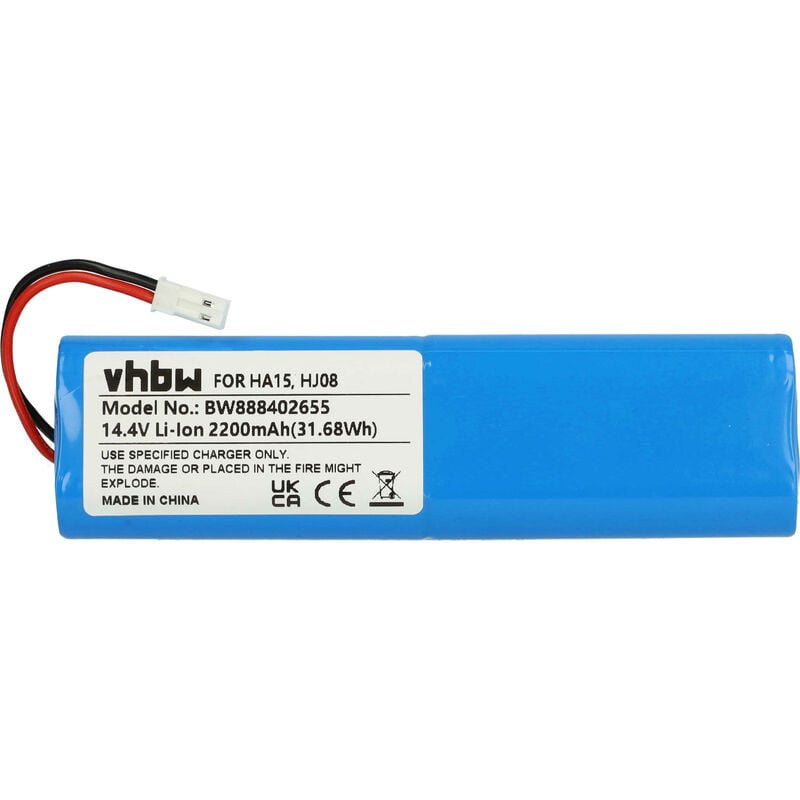 Batterie compatible avec iLife V8s, X750, V3s Pro, V50, V5s Pro aspirateur (2200mAh, 14,4V, Li-ion) - Vhbw