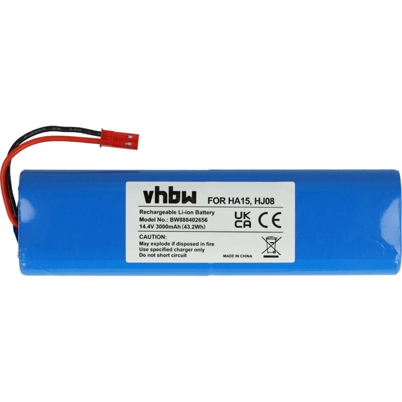 Batterie compatible avec iLife V8s, X750, V3s Pro, V50, V5s Pro aspirateur (3000mAh, 14,4V, Li-ion) - Vhbw