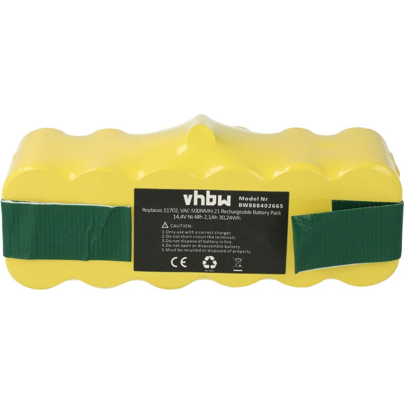 Vhbw - 1x Batterie compatible avec iRobot Roomba 610, 590, 580, 581, 582, 583, 577, 605, 611, 614, 612, 615 robot électroménager (2100mAh, 14,4V,