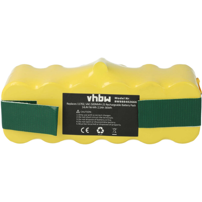 Vhbw - 1x Batterie compatible avec iRobot Roomba 760, 770, 695, 675, 700, 681, 776, 774, 775, 776p, 775 Pet robot électroménager (2500mAh, 14,4V,