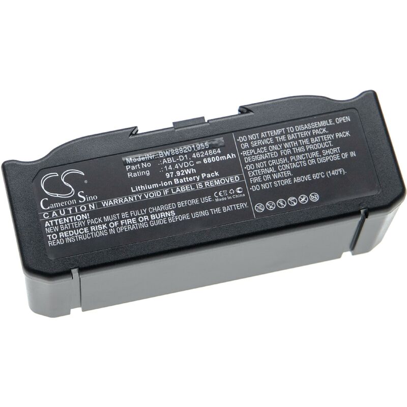 Batterie compatible avec iRobot Roomba J7, i755020, i7558, i8, i8+, i8550 aspirateur, robot électroménager (6800mAh, 14,4V, Li-ion) - Vhbw