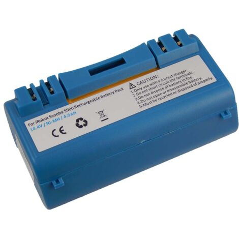 vhbw Batterie compatible avec iRobot Scooba 6000, 6050 robot électroménager bleu (4500mAh, 14,4V, NiMH)