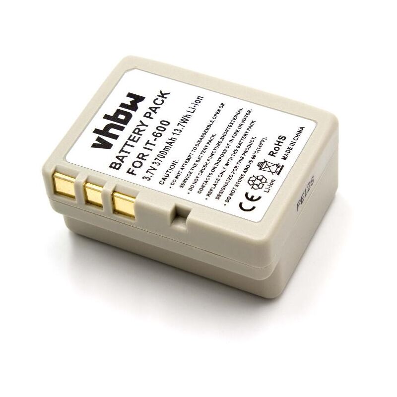 Batterie compatible avec Casio IT-G500 scanner de code-barre pos (3700mAh, 3,7V, Li-ion) - Vhbw
