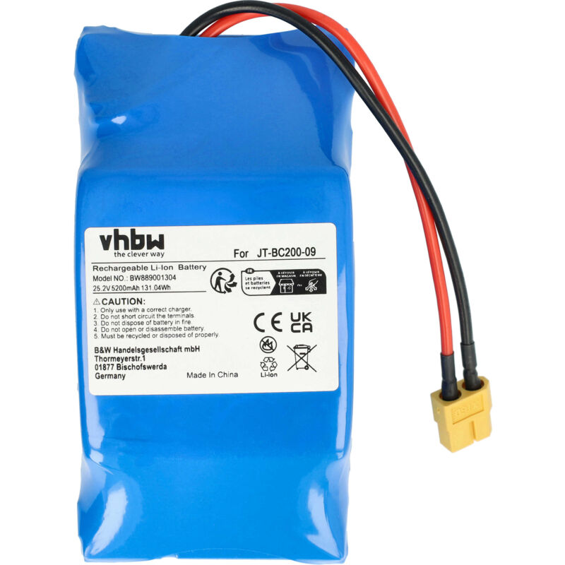 Batterie compatible avec Jetech JT-BC204 E-Scooter (5200mAh, 25,2V, Li-ion) - Vhbw