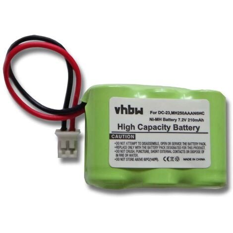 vhbw batterie compatible avec Kinetic MH250AAAN6HC collier de dressage (210mAh, 7,2V, NiMH)