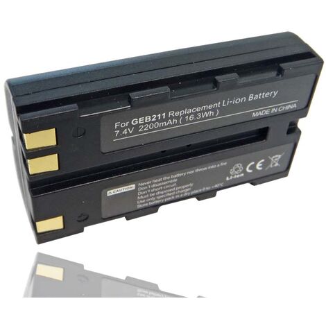 vhbw Batterie compatible avec Leica Builder 200, 100, 400, 300 dispositif de mesure laser, outil de mesure (2200mAh, 7,4V, Li-ion)