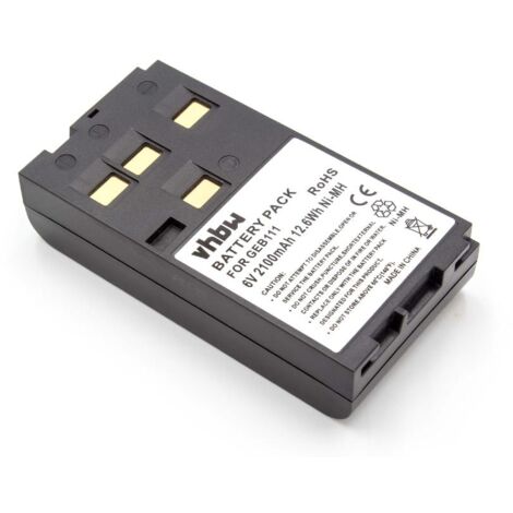 vhbw Batterie compatible avec Leica GPS500, GS50, GS50 GPS, RCS1100, SR500, SR510, SR520, SR530 GPS outil de mesure (2100mAh, 6V, NiMH)