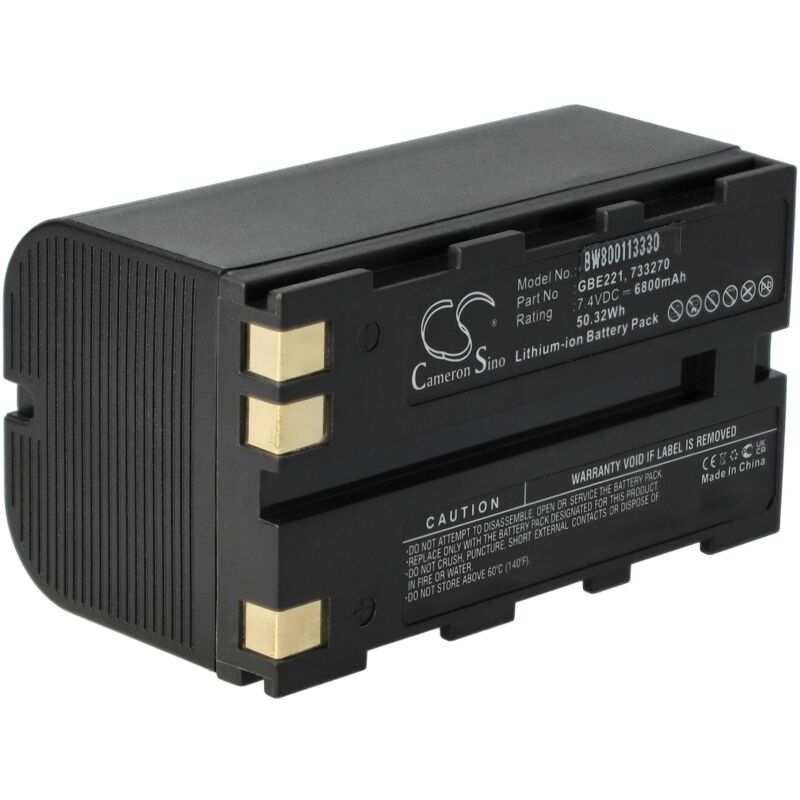 Batterie compatible avec Leica TS06, TS09, TS11, TS12, TS15 dispositif de mesure laser, outil de mesure (6800mAh, 7,4V, Li-ion) - Vhbw