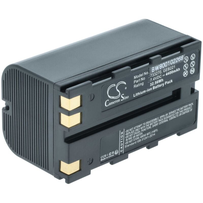 Vhbw - Batterie compatible avec Leica Viva TS11, TS12, TS15 dispositif de mesure laser, outil de mesure (4400mAh, 7,4V, Li-ion)