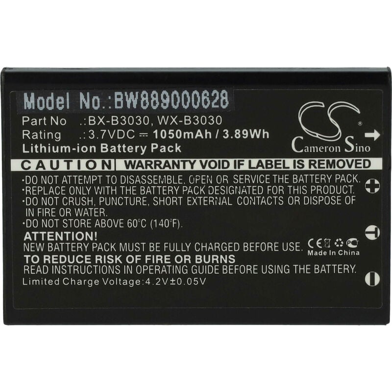 Batterie compatible avec Listen Technologies M1, Media Interface, iDSP receivers micro (1050mAh, 3,7V, Li-ion) - Vhbw