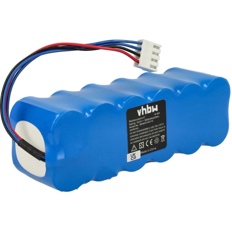 Batterie compatible avec Mamirobot K3, K5, K7, KF5, KF7, 416, 461 aspirateur (3000mAh, 14,4V, NiMH) - Vhbw