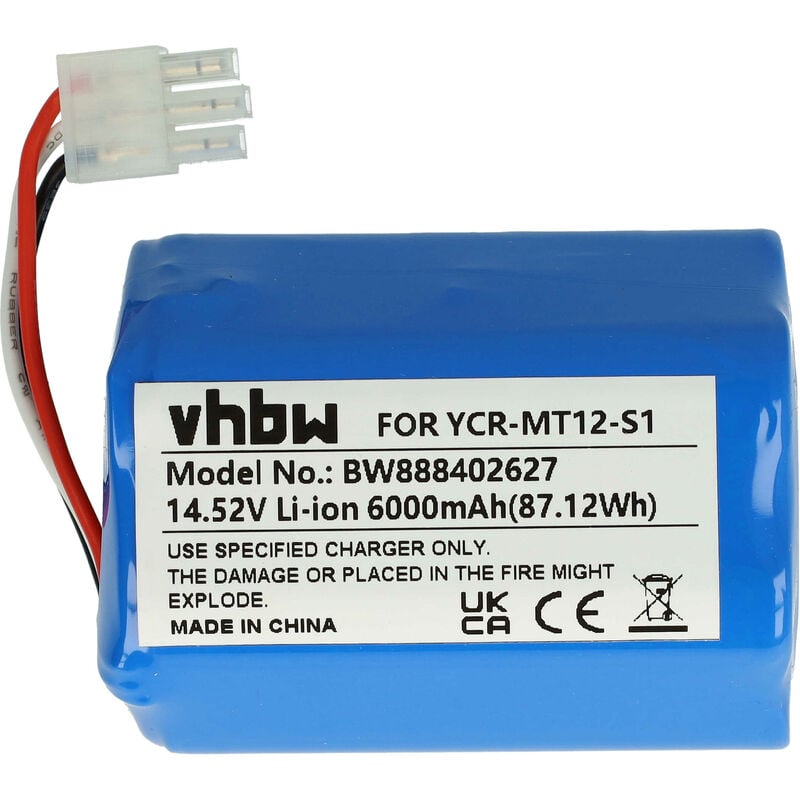 Batterie compatible avec Miele Scout RX2, RX3 robot électroménager (6000mAh, 14,52V, Li-ion) - Vhbw
