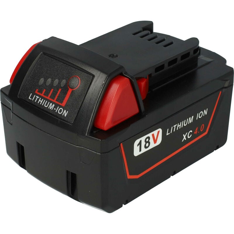 Vhbw - 1x Batterie compatible avec Milwaukee M18 CAG125XPDB-0X, CAG125XPDB, CAG125XPD-502X, CAG125XPDB-502X outil électrique (4000 mAh, Li-ion, 18 v)