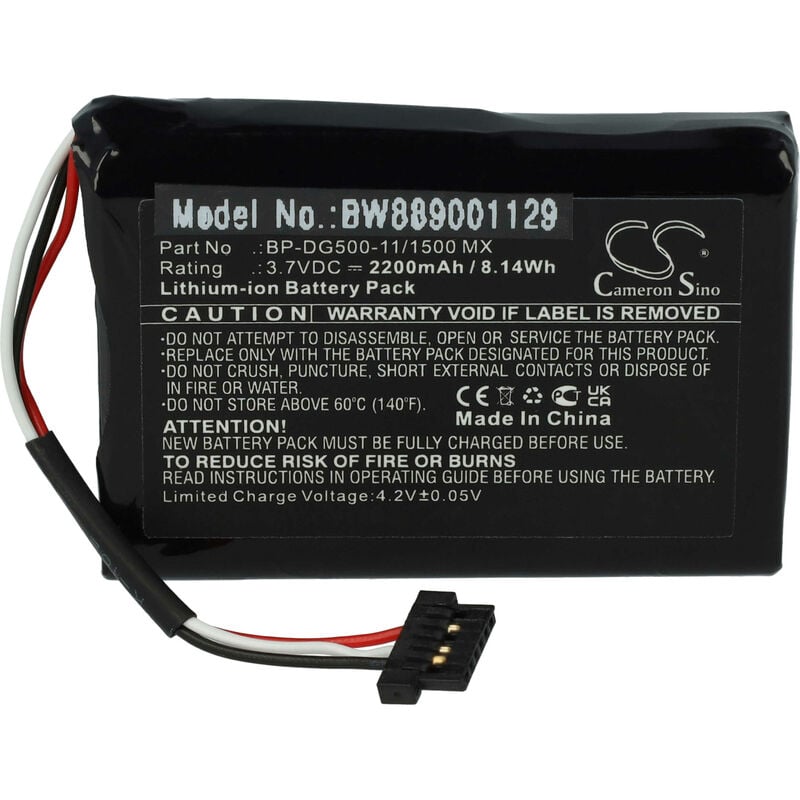 Batterie compatible avec Mio cyclo 500 hc, 505 hc gps compteur de vélo (2200mAh, 3,7V, Li-ion) - Vhbw