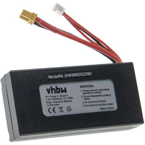 Vhbw Batterie compatible avec Huajun W609-10, W609-9 drone multicopter  quadrocopter (650mAh, 3,7V, Li-polymère)