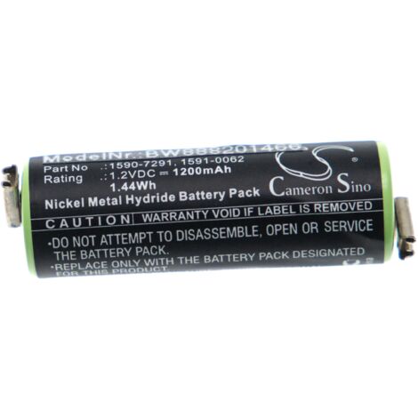 vhbw Batterie compatible avec Moser ChroMini 1591, 1591B, 1591Q rasoir tondeuse électrique (1200mAh, 1,2V, NiMH)