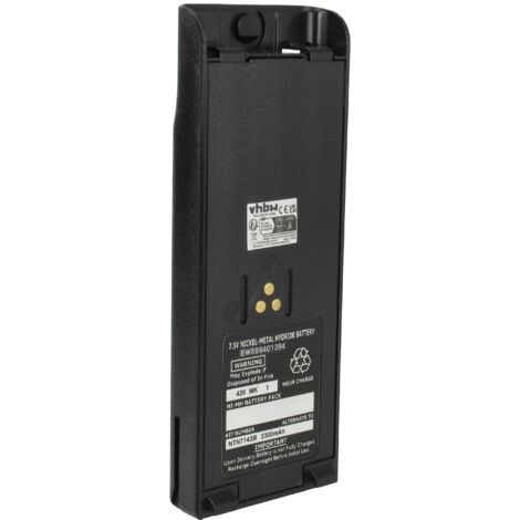 vhbw Batterie compatible avec Motorola PTX1200, MTZ2000 radio talkie-walkie (2300mAh, 7,5V, NiMH) - avec clip de ceinture