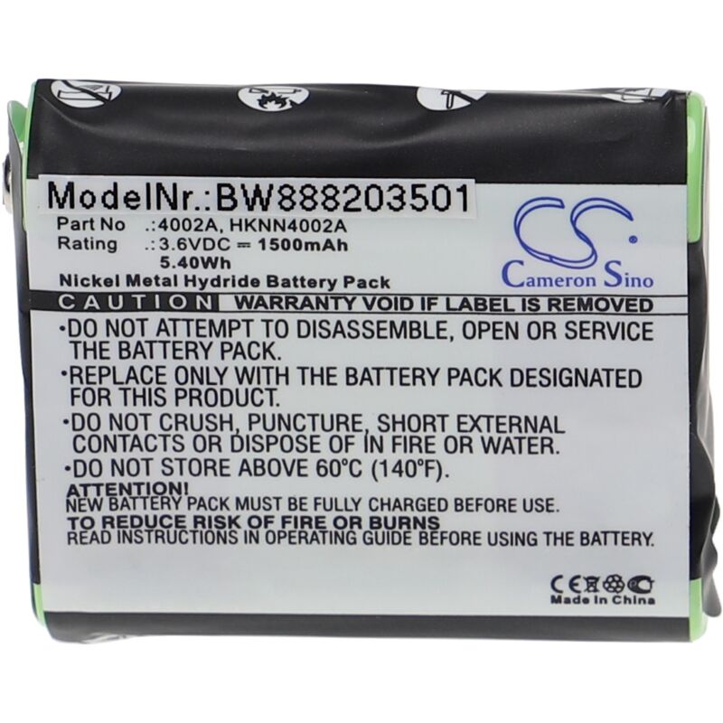 Vhbw - Batterie compatible avec Motorola Talkabout FV700, FV800, MC220, MC220R, MC225, FV700R radio talkie-walkie (1500mAh, 3,6V, NiMH)