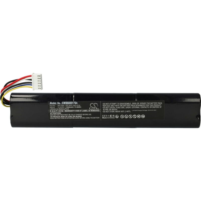 Batterie compatible avec Neato D9, D8, D10, 945-0373, 945-0356, 905-0596 robot électroménager (5200mAh, 14,4V, Li-ion) - Vhbw