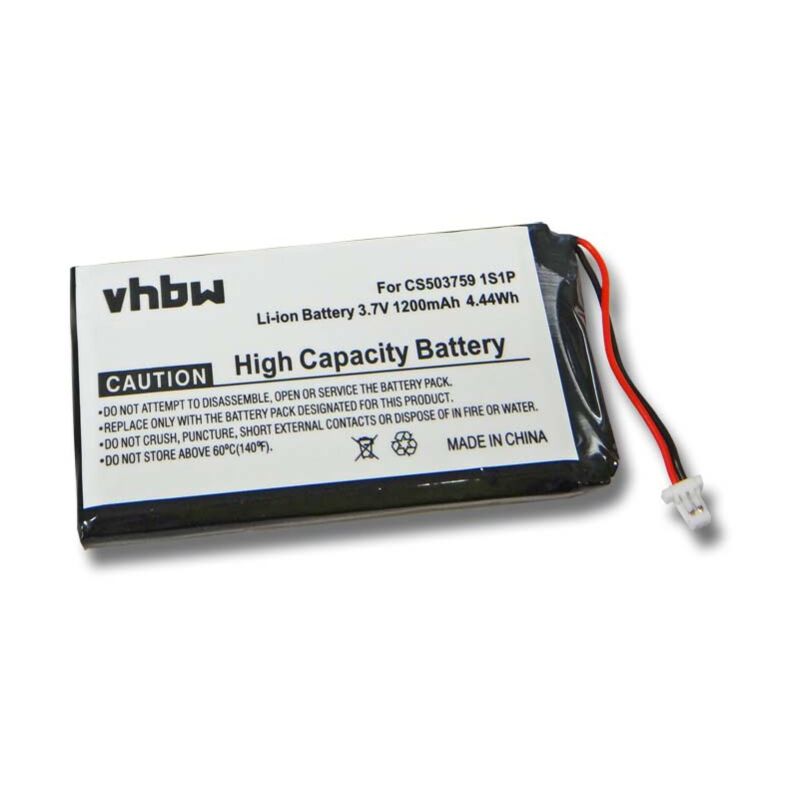 Batterie compatible avec Nevo Q50 système de navigation gps (1200mAh, 3,7V, Li-polymère) - Vhbw
