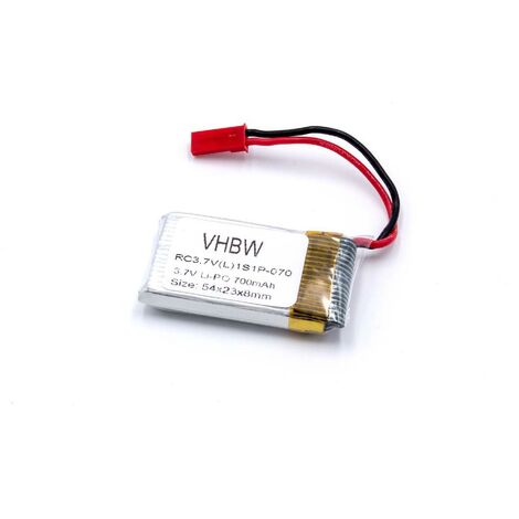 vhbw Batterie compatible avec Nine Eagles Galaxy Visitor 6 modèlisme RC (700mAh, 3,7V, Li-polymère)