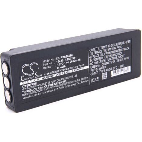 vhbw Batterie compatible avec Palfinger Scanreco BS590, 590, 592, 790, 960 opérateur télécommande industrielle (2000mAh, 7,2V, NiMH)