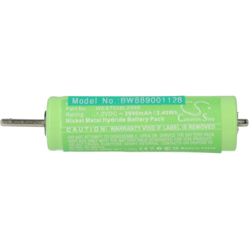 Batterie compatible avec Panasonic ER216, ER217, ER2211, ER221E2, ER2171, ER220, ER2201, ER221 rasoir tondeuse électrique (2000mAh, 1,2V, NiMH) - Vhbw