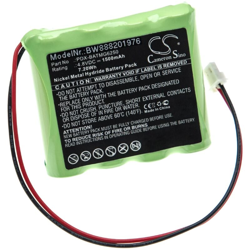 Vhbw - batterie compatible avec Paradox Magellan MG6250 Control Panel alarme maison/contrôle home security (1500mAh, 4,8V, NiMH)