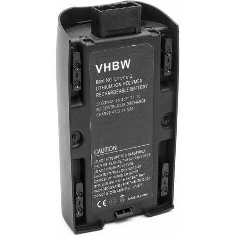 vhbw Batterie compatible avec Parrot Bebop 2, 2 Pro drone (3100mAh, 11,1V, Li-polymère)