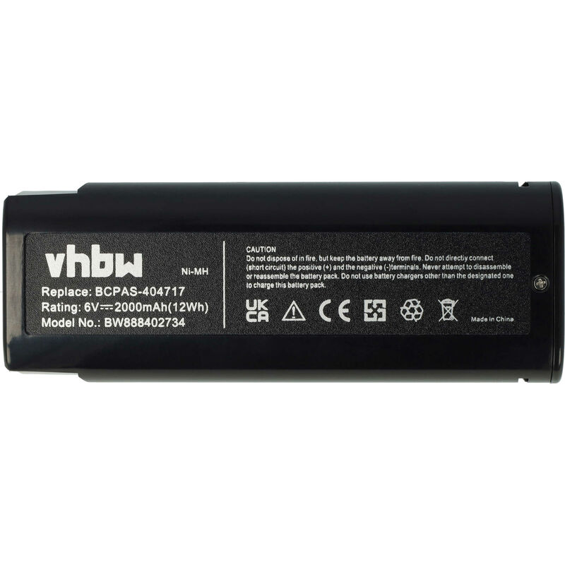 vhbw Batterie compatible avec Paslode Impulse IM200F18, IM250, IM250 Li, IM250A, IM300, IM325 outil électrique, cloueur pneumatique (2000 mAh, NiMH,