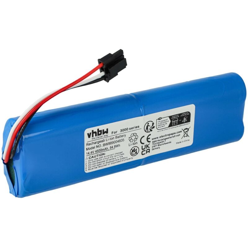 Vhbw - Batterie compatible avec Philips homerun 3000, XU3110/01, XU3110/02 robot électroménager (4500mAh, 14,4V, Li-ion)