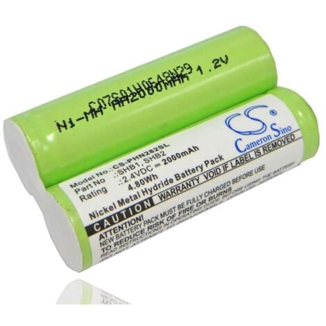 vhbw Batterie compatible avec Philips Norelco 5616X, 5655A, 5655A/X, 5801XL, 5802XL rasoir tondeuse électrique (2000mAh, 2,4V, NiMH)