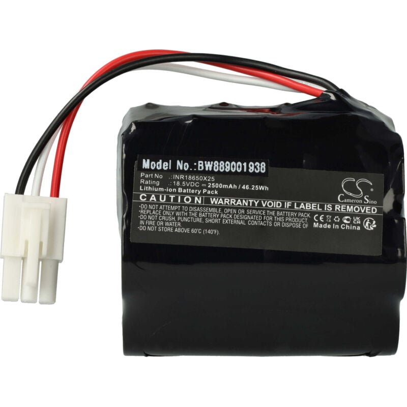 Vhbw - Batterie compatible avec Philips Power Pro Aqua FC6402, Stick, FC6401 robot électroménager (2500mAh, 18,5V, Li-ion)