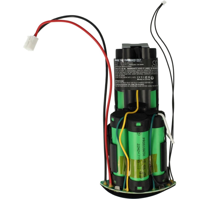 Batterie compatible avec Philips PowerPro Duo FC6168/62, FC6169/01, FC6169/01WEU, FC6171/01WEU aspirateur noir / vert (3000mAh, 18V, Li-ion) - Vhbw