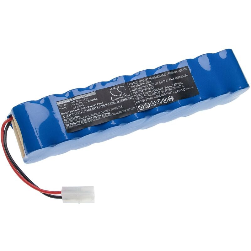 Vhbw - Batterie compatible avec Rowenta Air Force Extreme RH8771, RH877101 robot électroménager (2000mAh, 24V, NiMH)