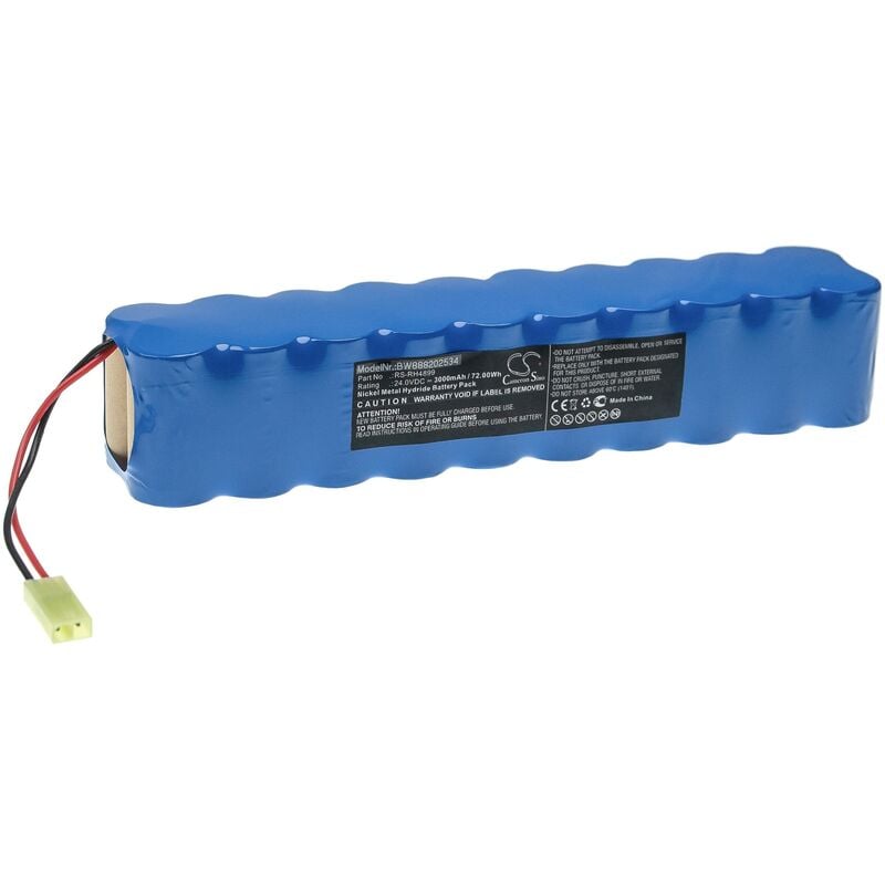 Vhbw - Batterie compatible avec Rowenta RH8543LE9A3, RH8545WI9A0, RH8545WI9A1, RH8548 aspirateur, robot électroménager (3000mAh, 24V, NiMH)