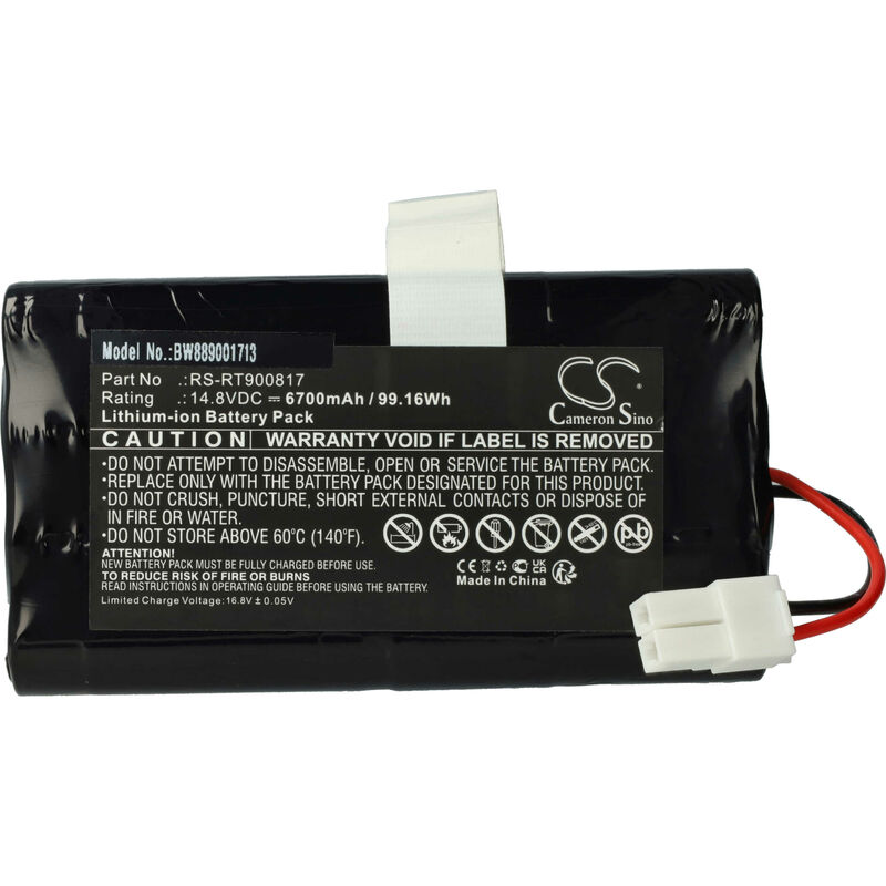 Batterie compatible avec Rowenta Smart Force Cyclonic RR8021, RR8024WH, RR8021WH, RR8024, RR8037 robot électroménager (6700mAh, 14,8V, Li-ion) - Vhbw